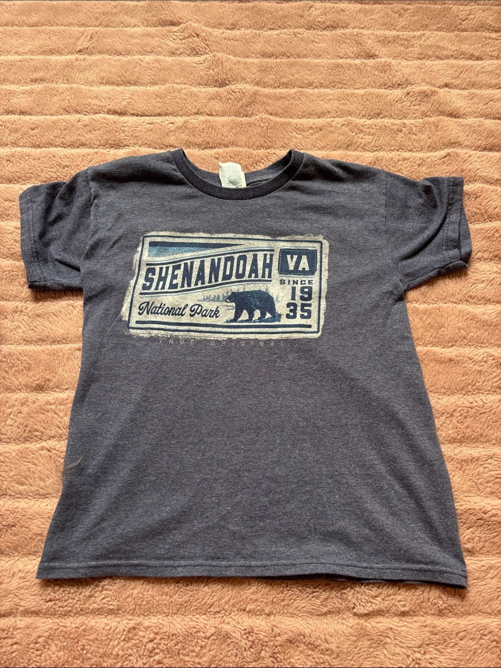 Shenandoah National Park Kids Navy Graphic Tee (size M)